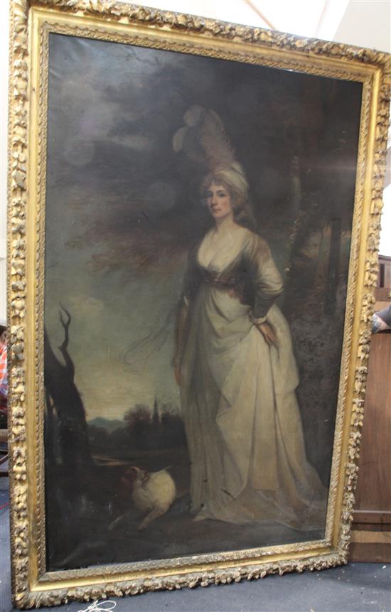 After John Hoppner Portrait of Arabella Diana Cope, wife of John Frederick Sackville, third Duke of Dorset 94 x 57in.
